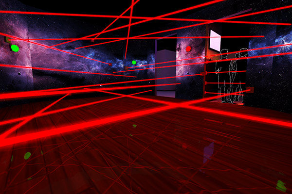 3D Idee eines Laserspiels