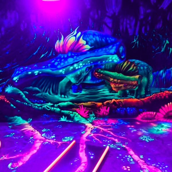 3D Schwarzlicht Dinowelt