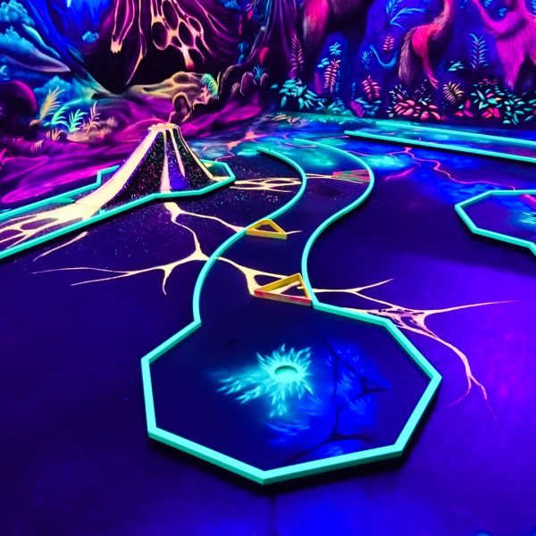 Minigolfbahnen mit Hindernissen
