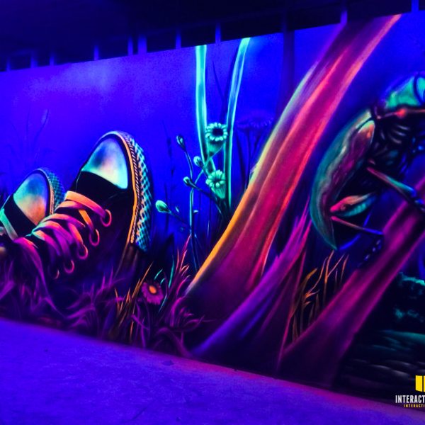 Schwarzlicht Farben Wandbemalung